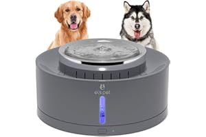 ELS PET 270oz/8L Dog Water Fountain: Large Pet Water Fountain Ultra Quiet BPA-Free Automatic Cat Water Dispenser Dog Water Bowl, Smart Pump & Triple Filtration, Ideal for S-L Dogs & Multi-Pet (Grey)