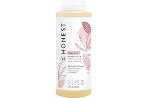 The Honest Company Foaming Bubble Bath | Gentle for Baby | Naturally Derived, Tear-free, Hypoallergenic | Sweet Almond Nourish, 12 fl oz