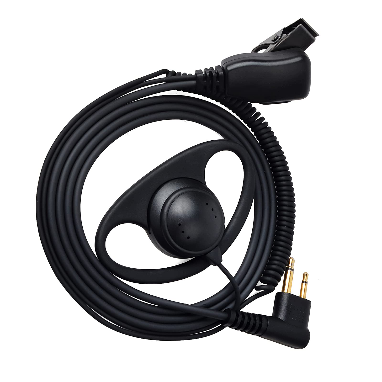 HYS Walkie Talkie Earpiece Compatible for Motorola CP040 CP140 GP300 CLS1110 D Shape Headset with Mic PTT Button