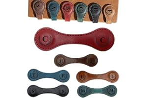 BYLIDRIM Personalized Magnetic Leather Bookmark, 26 Letters Bookmark Customized Initial Bookmarks Multi Functional Bookmark Cute Bookmark Meaningful Gift for Wonmen Teachers, Book Lovers (C, Red)