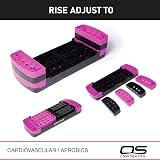 OZE SPORTS Aerobic Stepper Platform 2–5 Level Adjustable Height Pink 5 Steps view 6