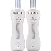 BioSilk Silk Therapy Duo Set Shampoo & Conditioner, Gentle Cleansing Haircare For Amazing Shine, Sulfate, Paraben, & Cruelty-