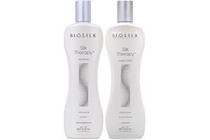 BioSilk Silk Therapy Duo Set Shampoo & Conditioner, Gentle Cleansing Haircare For Amazing Shine, Sulfate, Paraben, & Cruelty-Free, 12 Oz (Pack of 2)