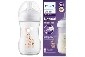 Mamadeira Philips Avent Pétala 3.0, Decorada Girafa, Fluxo 3, 260ml | 9oz