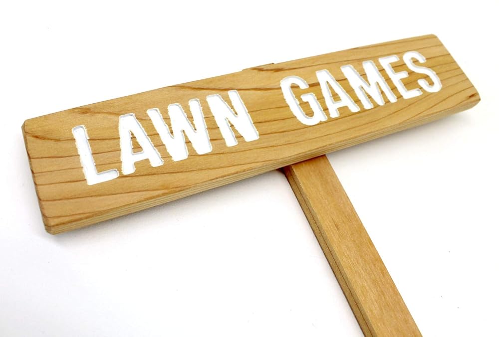 LAWN GAMES Game Sign, Wedding Marker, Party Sign, Outdoor