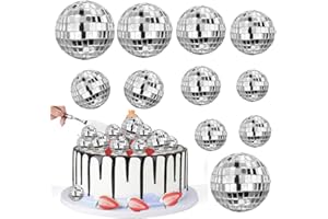 Esforzarse 57 Pcs Mini Disco Ball Set–2/3/4/5/6cm Hanging Mirror Balls for Party Decorations, Bar Stage Props, Christmas Part