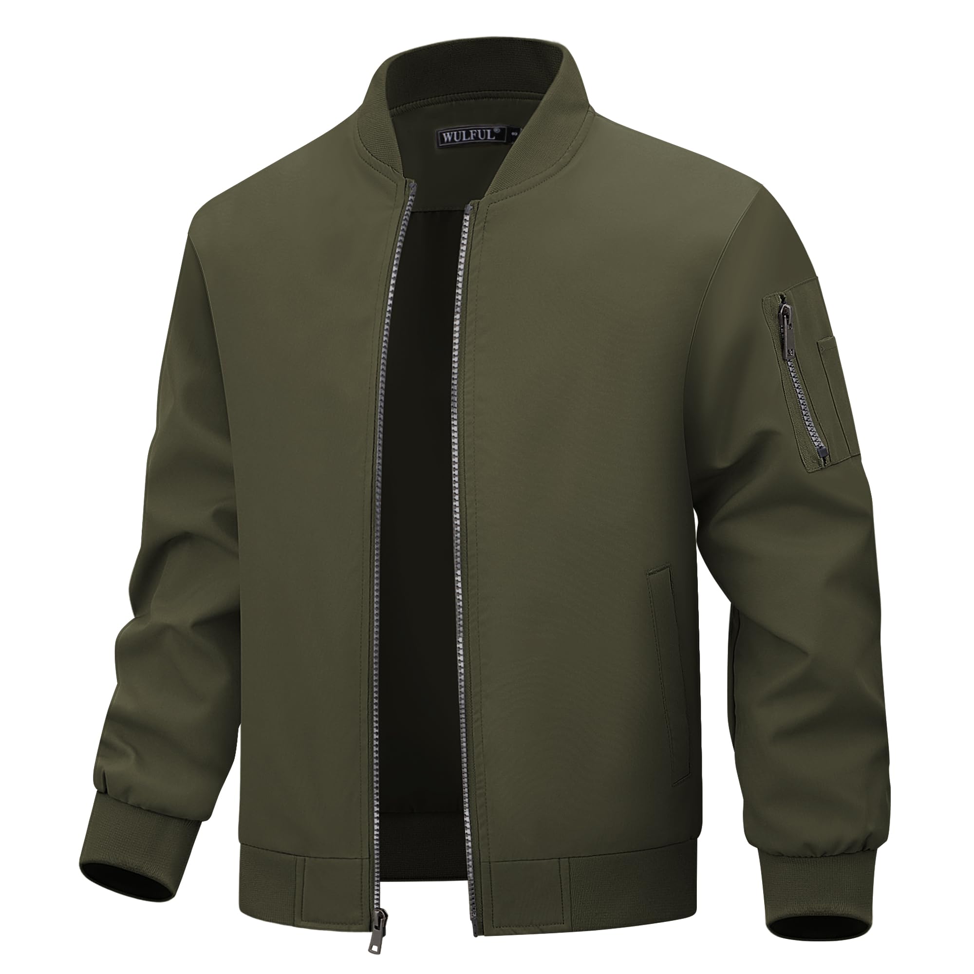 WULFUL Men's Bomber Jacket Lightweight Casual