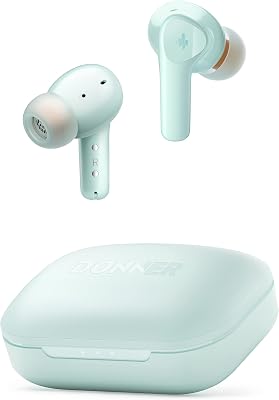 Casque Bluetooth, Écouteur Sport Réduction de Bruit Multimode, Graves Musclés, 4 Micros, 32H Autonomie, Charge sans Fil, APP Son Personnalisé, Mode Gaming, Vert