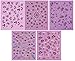 Adorable Nail Art 3D Stickers Decals With Rhinestones Hearts / Flowers Variety Pack of 5