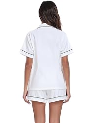 COLORFULLEAF Womens 100% Cotton Pajamas Short Set