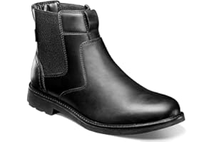 Nunn Bush Men's 1912 Plain Toe Chelsea Leather Pull on Boot with Scotchguard Defender