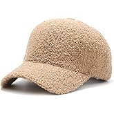 Nanwansu Winter Baseball Cap for Women Lamb Wool Solid Color Warm Golf Hats for Outdoor Travel Adjustable Hat