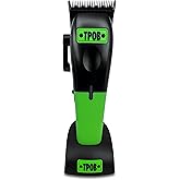 TPOB Play Barber Hair Clippers for Men 7500 RPM with Rubber Grips (Black/Green/Pink)