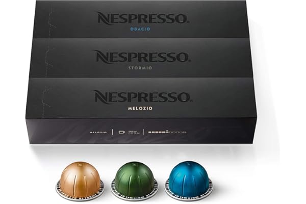 Nespresso Capsules VertuoLine, Variety Pack, Medium and Dark Roast Coffee, 30 Count Coffee Pods, Brews 7.8 oz