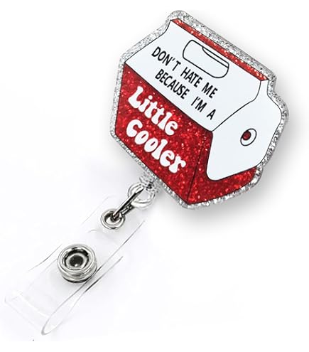 Funny Nurse Badge Reel - 'Don't Hate Me Because I'm A Little Cooler' Retractable ID Holder With 24" Cord & Alligator Clip - View #5