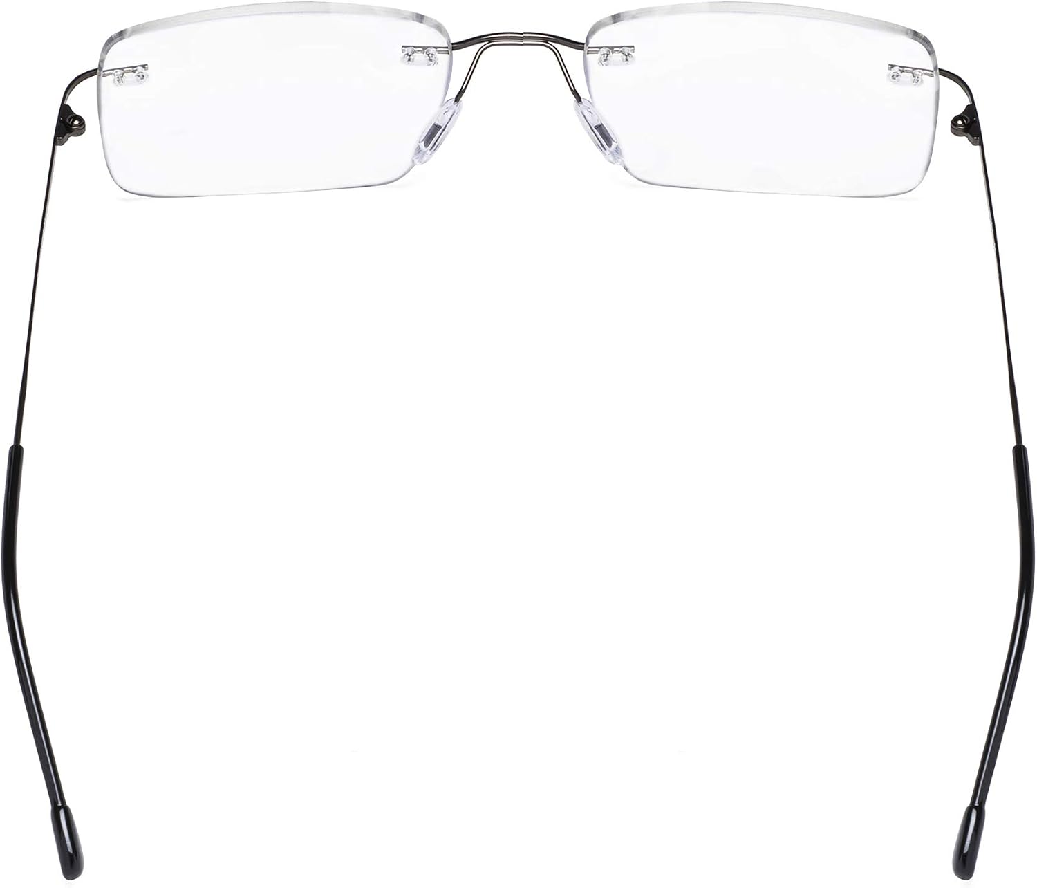 Eyekepper Frameless Reading Glasses for Men Reading - Rectangle Rimless Reader Eyeglasses Gunmetal +2.25 - Image 5