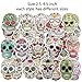 180 Pieces Halloween Sugar Skull Stickers Pack, Laptop Sugar Skull Decals Dia de Los Muertos Mexican Day of Dead Vinyl Sticker for Water Bottle Luggage Bike Computer Skateboard
