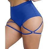 BZB Women's Booty Shorts with Garters High Waisted Workout Pole Dance Yoga Hot Pants Active Butt Lifting Sports Leggings