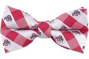 Eagles Wings Ohio State Buckeyes Checked Logo Bow Tie - College Team Logo