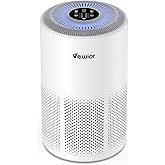 Air Purifiers for Home Large Room Up to 1800 ft², VEWIOR H13 True HEPA Air Filter for Bedroom with Night Light, Fragrance Sponge, Sleep Mode, Timer, Air Cleaner for Smoke, Dander, Pollen
