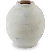 Signature Design by Ashley Clayson Vintage Indoor 12" Distressed Ceramic Tabletop Vase, Beige & Light Green