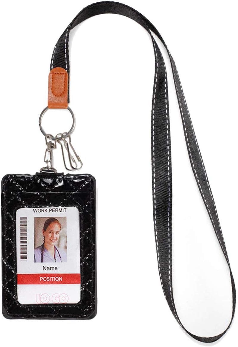 HASFINE Cute ID Badge Holder Credit Card Case Neck Pouch