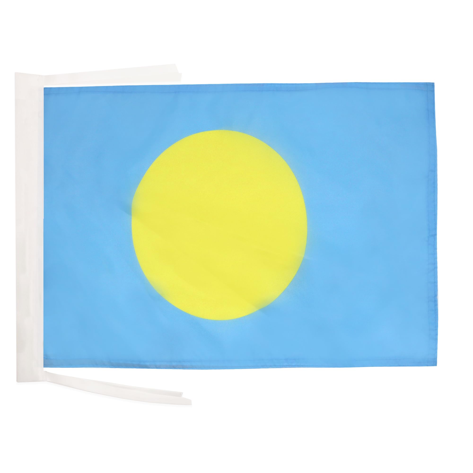 AZ FLAG - Palau Flag - 18'' x 12'' - 100% Polyester Palauan Small Banner with Two Cords - Fade Resistant - Vivid Colors - 18x12 in - 45x30 Cm — image 1