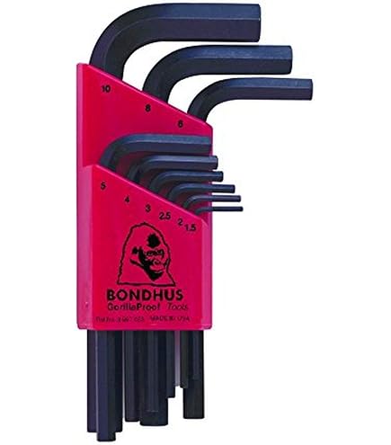 Bondus 8-Piece Tamper Resistant Torx L-Wrench Set - TR9 To TR40, Security Bit Set