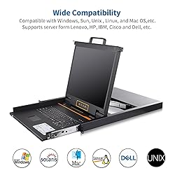 1U Rack Mount KVM Console w/ 8 Port HDMI KVM