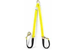SENKEYFE Axle V-Bridle Tow Strap, 2" x 6' Axle Tie Down Straps 4700LBS, with Snap Hooks Cordura Sleeve and Axle Straps, D Rin