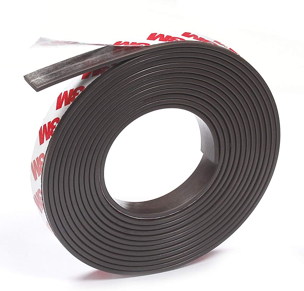 Magnetic Tape 1/2 Inch 10 Feet Strong, Easy to Cut,Flexible Self Adhesive Magnetic Tape Easy Installation Sticky Anisotropic Magnets Great for Craft and DIY Projects