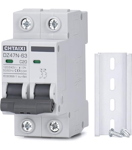Schneider Electric Acti9 IC60 N Disjoncteur 2P 10A Courbe C - Protection Fiable Et Installation Facile