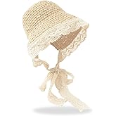 pureborn Baby Toddler Girls Straw Sun Hat Summer Beach Hat