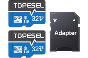 TOPESEL 32GB Micro SD Card 2 Pack TF Card Ultra Micro SDHC Memory Card Class 10 Micro SD Cards 32GB Memory Cards, C10, U1, 32