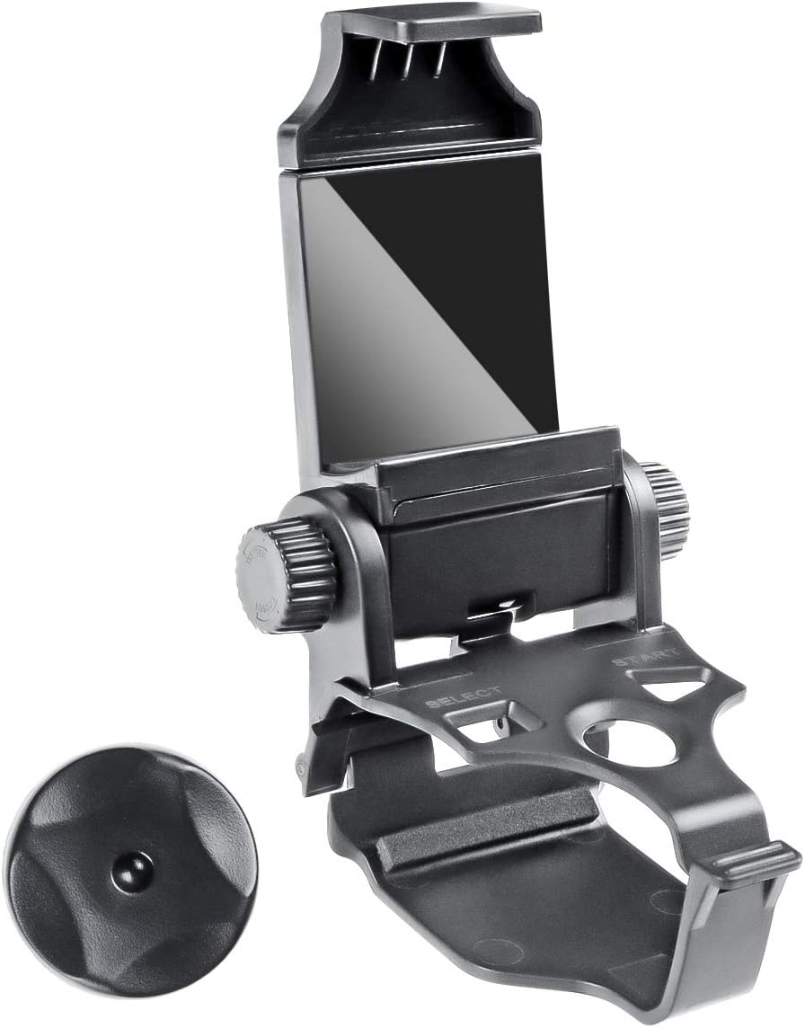 PS3 Controller Android Phone Mount, VSEER 180 Degree Adjustable Android Smartphone Game Clip Bracket Holder for Playstation PS3, Samsung Galaxy, HTC One, LG, Sony Xperia, Moto with D-pad Cap