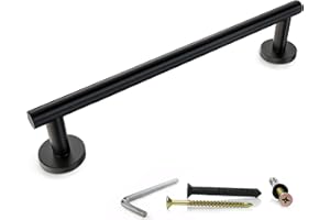 SAYONEYES 16 Inch Matte Black Towel Bar for Bathroom Wall – Premium Grade SUS304 Stainless Steel Towel Rack Wall Mounted – Single Layer Towel Holder for Bathroom, Kitchen, Bedroom