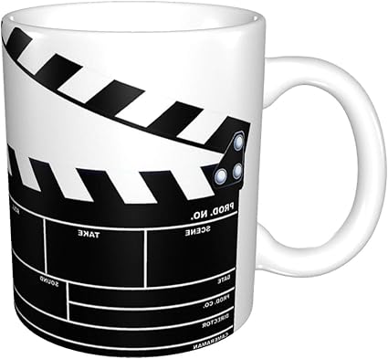 Amazon Co Jp マグカップ コーヒーカップ カチンコ セラミック お茶カップ ビッグマグ ハンドル付き コップ 耐熱 耐冷 陶器 330ml 大容量 男性 女性 仕事用 贈り物 人気ギフ ホーム キッチン