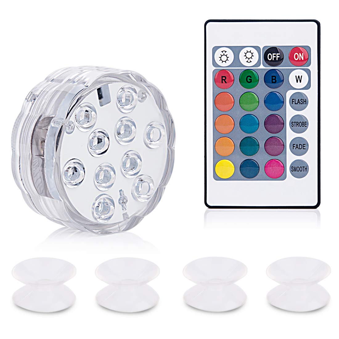 Submersible Lights Remote Controlled, Aurora RGB Multi Color waterproof lights idea for Bathtub, Aquarium, Vase Base, Pool Light ,Christmas, Wedding, Party Decorative light 1 pack