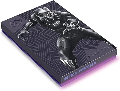 Seagate FireCuda 2TB External Hard Drive Marvel Black Panther PS4 PS5 Xbox PC