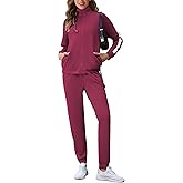 Marvmys Women Tracksuits Set Long Sleeve Full Zip Fall Sets 2 Piece Outfits Jogging Suit Sweatsuits with Pockets