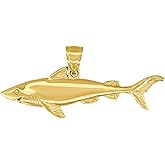 Jewels By Lux 10kt Yellow Gold Unisex Shark Animal Charm Pendant
