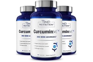 1MD Nutrition CurcuminMD Plus - Turmeric Curcumin with Boswellia Serrata - 285x More Absorbable | Joint Stiffness, Muscle Recovery, and Mood Support | 180 Capsules (3-Pack)