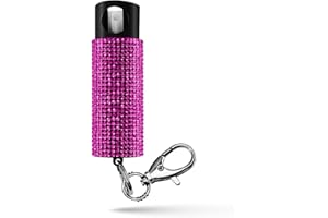 Guard Dog Security Bling it On Pepper Spray Keychain with Safety Twist Top Mini and Easy Carry Lightweight and Fashionable Maximum Police Strength OC Spray 16 Feet Range 0.5 fl oz