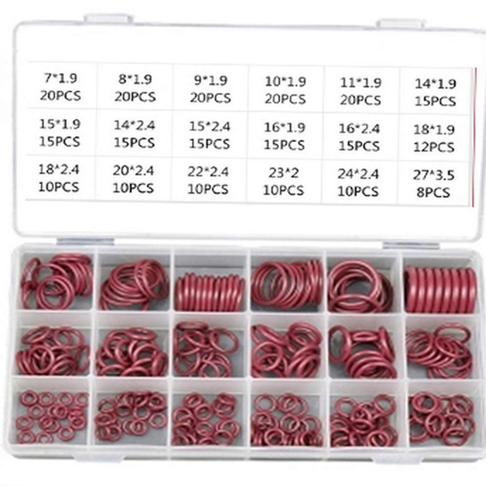O Ring Assortment HNBR Rubber Red R134a R12 O Ring Seal Kit Automotive Air Conditioner A/C Air Conditioner System