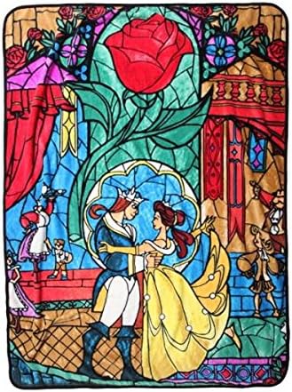 Amazon 未発売 ディズニー 美女と野獣 ステンドグラス 薔薇 ブランケット 切手可 アニメ 萌えグッズ 通販