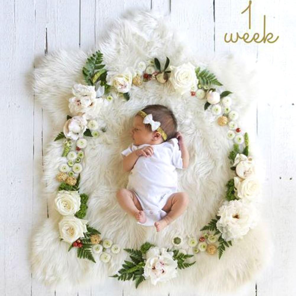 Amorar Newborn Baby Blanket Photography Background Prop, for Growing Infants Toddlers
