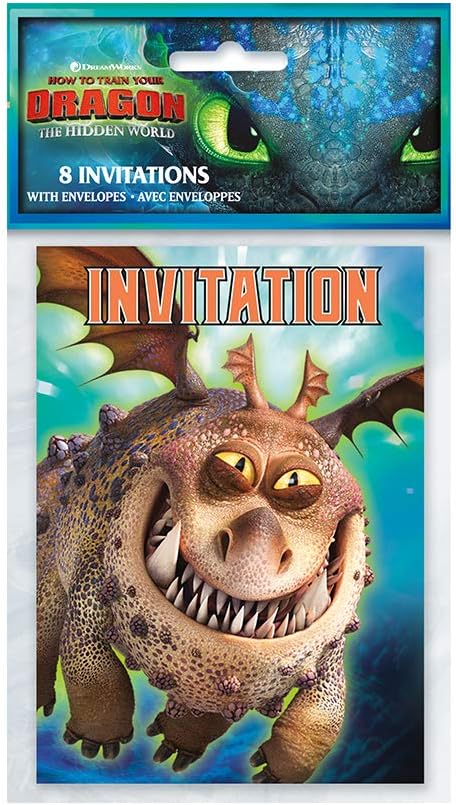 How to Train Your Dragon: The Hidden World - Party Invitations [8 per Package]