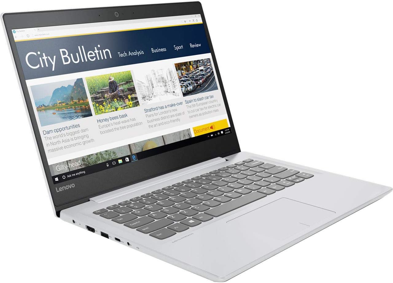 Lenovo IdeaPad 320S 14-Inch Laptop - (White) (Intel Core i3-7100U Processor, 4 GB RAM, 128 GB HDD, Windows 10 Home)