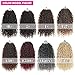 5packs NEW Goddess Locs Crochet Hair 18 Inch River Fauxs Locs Wavy Crochet With Curly Hair In Middle And Ends passion twist Synthetic Braiding Hair Extension (18 inch, Black)