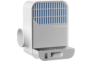 HOOMESUN Dryer Vent Box, Indoor Dryer Vent Kit for Electric Dryer, 3-in-1 Indoor Vent Kit with Water Drawer System and 8 Polyester Filters, 4 Inch Vent Hose Inside Dryer Venting System